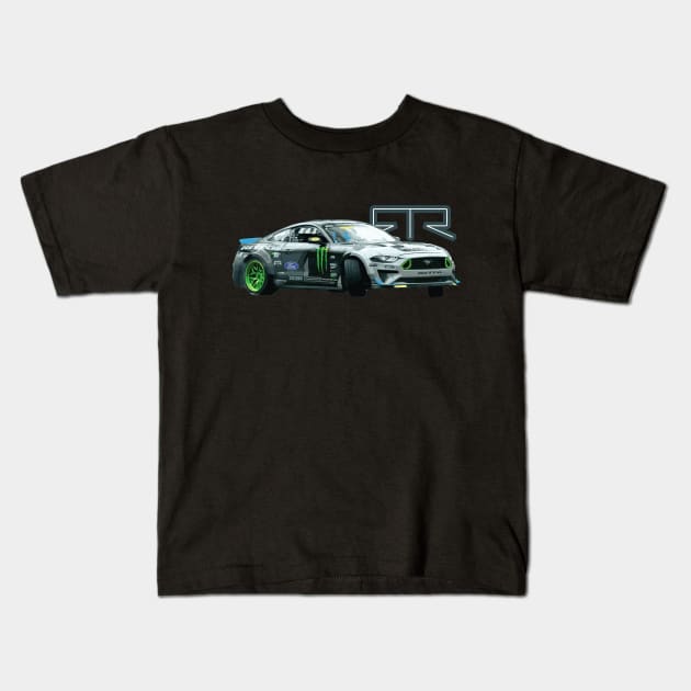 RTR Mustang GT 5.0L V8 Performance vaughn gittin jr formula drift spec Kids T-Shirt by cowtown_cowboy